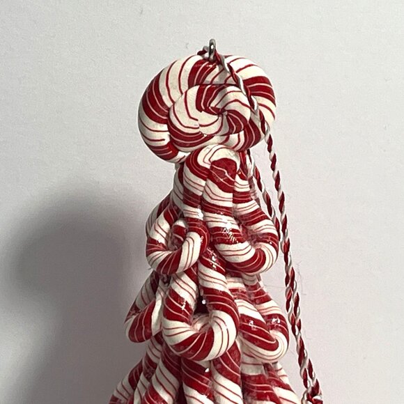 Peppermint Candy Swirl Christmas Tree Ornament - Picture 2 of 6